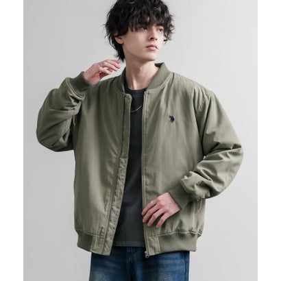 U.S. POLO ASSN. ユーエスポロアッスン ブルゾン MA-1 フライトジャケット メンズ レディース アウター 中綿 ピーチスキン オーバーサイズ 16569 （79.カーキ）｜詳細画像