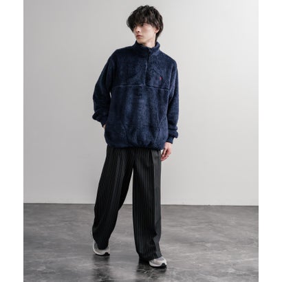U.S. POLO ASSN. ユーエスポロアッスン ボアフリース プルオーバー ハーフジップ メンズ レディース ダブルフェイス 長袖 16582 （11.アイボリー）｜詳細画像