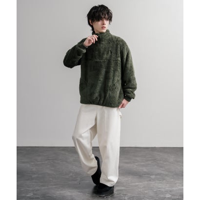 U.S. POLO ASSN. ユーエスポロアッスン ボアフリース プルオーバー ハーフジップ メンズ レディース ダブルフェイス 長袖 16582 （11.アイボリー）｜詳細画像