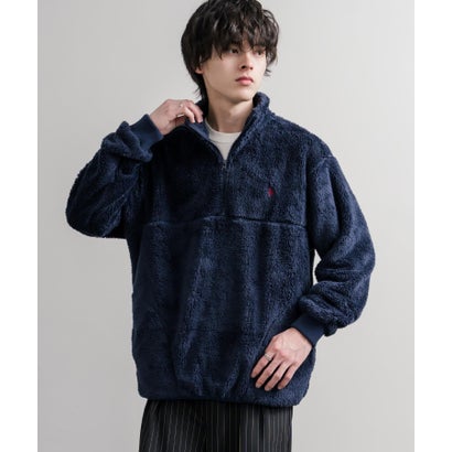 U.S. POLO ASSN. ユーエスポロアッスン ボアフリース プルオーバー ハーフジップ メンズ レディース ダブルフェイス 長袖 16582 （22.ベージュ）｜詳細画像