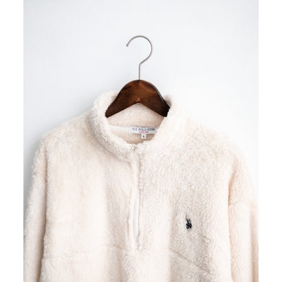 U.S. POLO ASSN. ユーエスポロアッスン ボアフリース プルオーバー ハーフジップ メンズ レディース ダブルフェイス 長袖 16582 （22.ベージュ）｜詳細画像