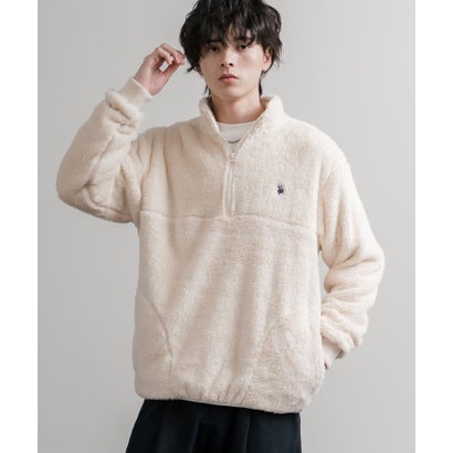 U.S. POLO ASSN. ユーエスポロアッスン ボアフリース プルオーバー ハーフジップ メンズ レディース ダブルフェイス 長袖 16582 （22.ベージュ）｜詳細画像
