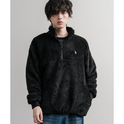 U.S. POLO ASSN. ユーエスポロアッスン ボアフリース プルオーバー ハーフジップ メンズ レディース ダブルフェイス 長袖 16582 （79.カーキ）｜詳細画像
