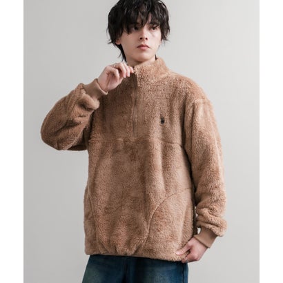 U.S. POLO ASSN. ユーエスポロアッスン ボアフリース プルオーバー ハーフジップ メンズ レディース ダブルフェイス 長袖 16582 （79.カーキ）｜詳細画像