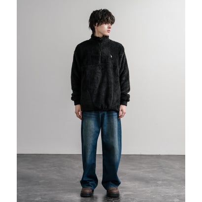 U.S. POLO ASSN. ユーエスポロアッスン ボアフリース プルオーバー ハーフジップ メンズ レディース ダブルフェイス 長袖 16582 （79.カーキ）｜詳細画像