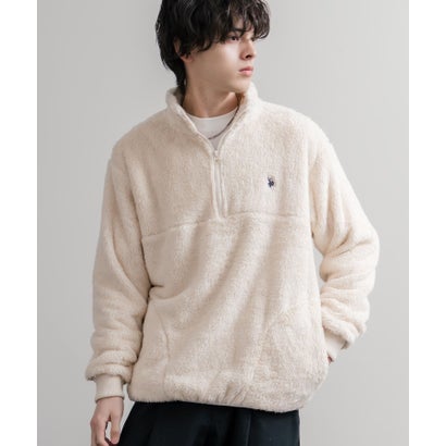 U.S. POLO ASSN. ユーエスポロアッスン ボアフリース プルオーバー ハーフジップ メンズ レディース ダブルフェイス 長袖 16582 （79.カーキ）｜詳細画像