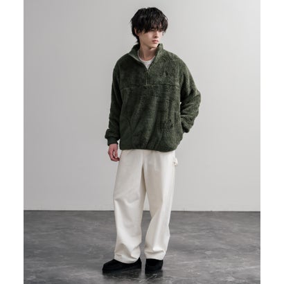 U.S. POLO ASSN. ユーエスポロアッスン ボアフリース プルオーバー ハーフジップ メンズ レディース ダブルフェイス 長袖 16582 （19.ブラック）｜詳細画像
