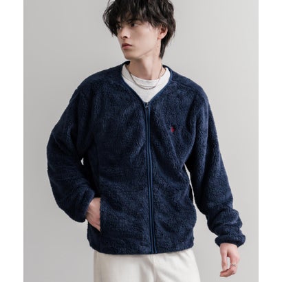 ロッキーモンロー Rocky Monroe U.S. POLO ASSN. ユーエスポロアッスン ボアジャケット カーディガン ノーカラー フリース メンズ レディース ダブルフェイス 16583 （11.アイボリー）｜詳細画像