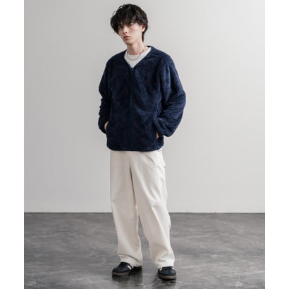 ロッキーモンロー Rocky Monroe U.S. POLO ASSN. ユーエスポロアッスン ボアジャケット カーディガン ノーカラー フリース メンズ レディース ダブルフェイス 16583 （11.アイボリー）｜詳細画像