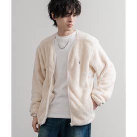 U.S. POLO ASSN. ユーエスポロアッスン ボアジャケット カーディガン ノーカラー フリース メンズ レディース ダブルフェイス 16583 （11.アイボリー）