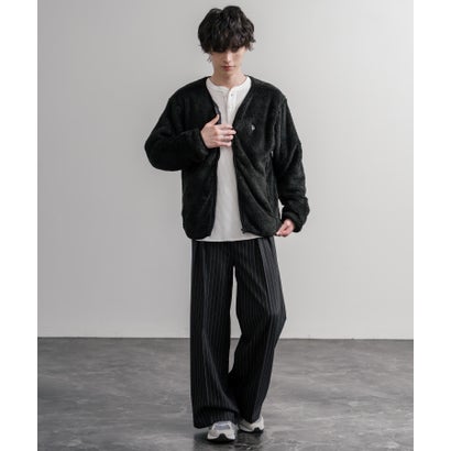 ロッキーモンロー Rocky Monroe U.S. POLO ASSN. ユーエスポロアッスン ボアジャケット カーディガン ノーカラー フリース メンズ レディース ダブルフェイス 16583 （22.ベージュ）｜詳細画像