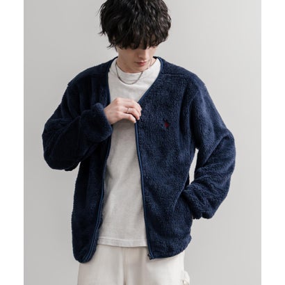 ロッキーモンロー Rocky Monroe U.S. POLO ASSN. ユーエスポロアッスン ボアジャケット カーディガン ノーカラー フリース メンズ レディース ダブルフェイス 16583 （22.ベージュ）｜詳細画像