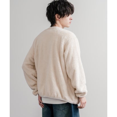 ロッキーモンロー Rocky Monroe U.S. POLO ASSN. ユーエスポロアッスン ボアジャケット カーディガン ノーカラー フリース メンズ レディース ダブルフェイス 16583 （19.ブラック）｜詳細画像