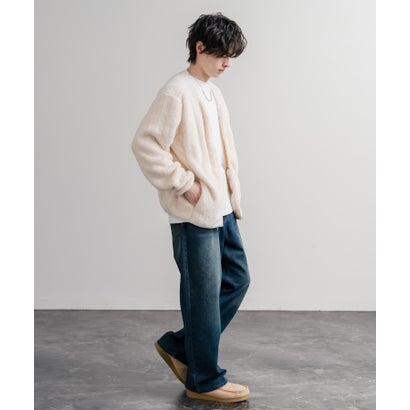 ロッキーモンロー Rocky Monroe U.S. POLO ASSN. ユーエスポロアッスン ボアジャケット カーディガン ノーカラー フリース メンズ レディース ダブルフェイス 16583 （19.ブラック）｜詳細画像