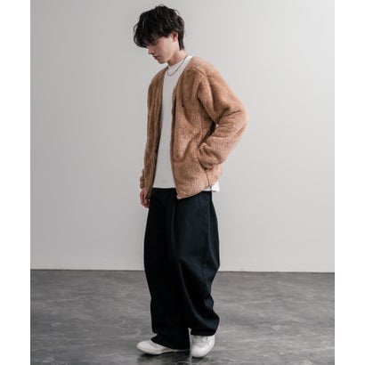 ロッキーモンロー Rocky Monroe U.S. POLO ASSN. ユーエスポロアッスン ボアジャケット カーディガン ノーカラー フリース メンズ レディース ダブルフェイス 16583 （19.ブラック）｜詳細画像