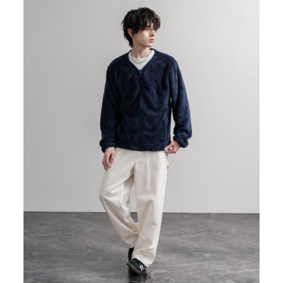 ロッキーモンロー Rocky Monroe U.S. POLO ASSN. ユーエスポロアッスン ボアジャケット カーディガン ノーカラー フリース メンズ レディース ダブルフェイス 16583 （19.ブラック）｜詳細画像