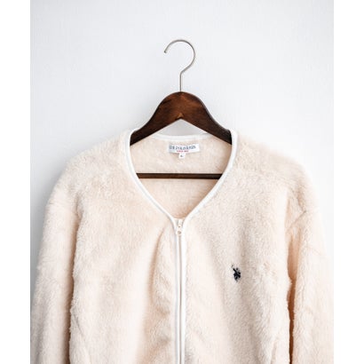 ロッキーモンロー Rocky Monroe U.S. POLO ASSN. ユーエスポロアッスン ボアジャケット カーディガン ノーカラー フリース メンズ レディース ダブルフェイス 16583 （19.ブラック）｜詳細画像