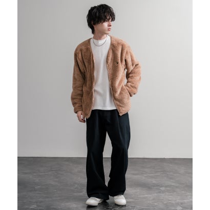 ロッキーモンロー Rocky Monroe U.S. POLO ASSN. ユーエスポロアッスン ボアジャケット カーディガン ノーカラー フリース メンズ レディース ダブルフェイス 16583 （61.ネイビー）｜詳細画像