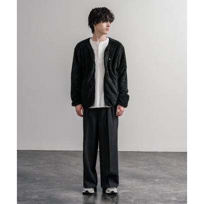 ロッキーモンロー Rocky Monroe U.S. POLO ASSN. ユーエスポロアッスン ボアジャケット カーディガン ノーカラー フリース メンズ レディース ダブルフェイス 16583 （61.ネイビー）｜詳細画像
