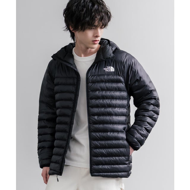 THE NORTH FACE TERRA PEAK HOODIE ナイロンジャケット 薄中綿 メンズ フーディ PERTEX QUANTUM ポケッタブル 超軽量 16624 （ブラック）