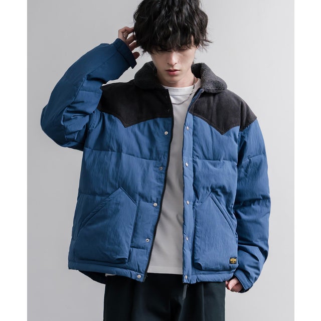 中綿ジャケット 襟ボア コーデュロイ メンズ レディース  ブルゾン CLEANNESS 撥水 防汚 KRIFF MAYER 2625107 16622 （74.ブルー）