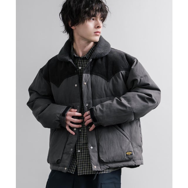 中綿ジャケット 襟ボア コーデュロイ メンズ レディース  ブルゾン CLEANNESS 撥水 防汚 KRIFF MAYER 2625107 16622 （19.ブラック）
