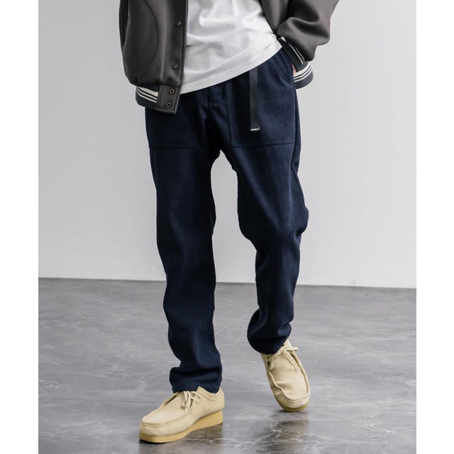 クライミングパンツ 暖パン メンズ コーデュロイ 裏フリース テーパード イージー ウェビングベルト KRIFF MAYER クリフメイヤー 2515115 16620 （79.ネイビー）