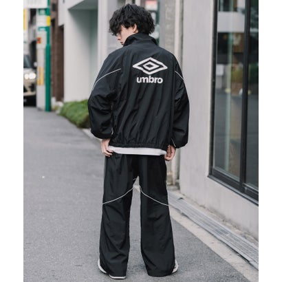 UMBRO アンブロ ナイロンジャケット トラックジャケット メンズ レディース ブルゾン ライトアウター オーバーサイズ リラックス ラグラン 16393 （チャコール）｜詳細画像