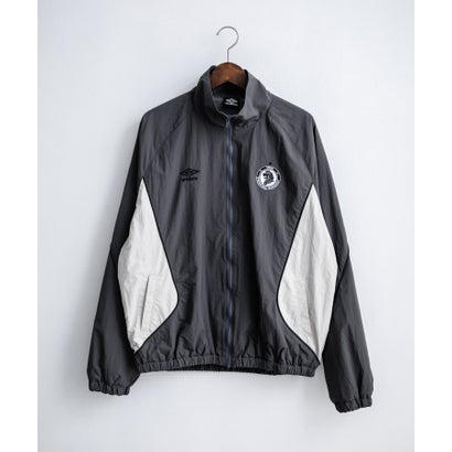 UMBRO アンブロ ナイロンジャケット トラックジャケット メンズ レディース ブルゾン ライトアウター オーバーサイズ リラックス ラグラン 16393 （チャコール）｜詳細画像
