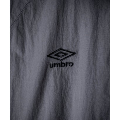 UMBRO アンブロ ナイロンジャケット トラックジャケット メンズ レディース ブルゾン ライトアウター オーバーサイズ リラックス ラグラン 16393 （チャコール）｜詳細画像
