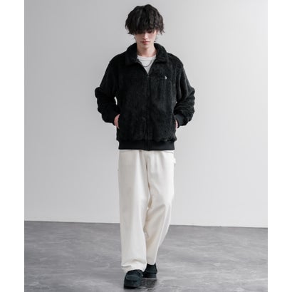 U.S. POLO ASSN. ボアフリース フルジップ メンズ レディース 襟付き ポロ ダブルフェイス 長袖 オーバーサイズ 無地 ロゴ 刺繍 16644 （11.アイボリー）｜詳細画像