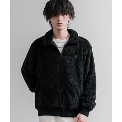U.S. POLO ASSN. ボアフリース フルジップ メンズ レディース 襟付き ポロ ダブルフェイス 長袖 オーバーサイズ 無地 ロゴ 刺繍 16644 （11.アイボリー）｜詳細画像