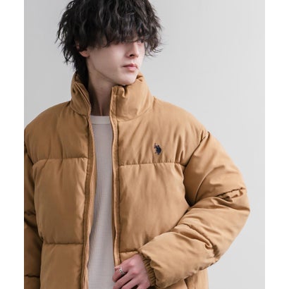 U.S. POLO ASSN. ブルゾン 中綿ジャケット ピーチスキン メンズ レディース アウター ショート丈 スタンドネック パファージャケット 16633 （19.ブラック）｜詳細画像