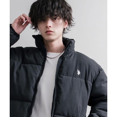 U.S. POLO ASSN. ブルゾン 中綿ジャケット ピーチスキン メンズ レディース アウター ショート丈 スタンドネック パファージャケット 16633 （19.ブラック）｜詳細画像