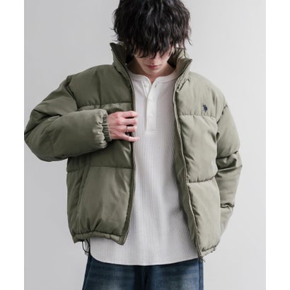 U.S. POLO ASSN. ブルゾン 中綿ジャケット ピーチスキン メンズ レディース アウター ショート丈 スタンドネック パファージャケット 16633 （25.L.ブラウン）｜詳細画像