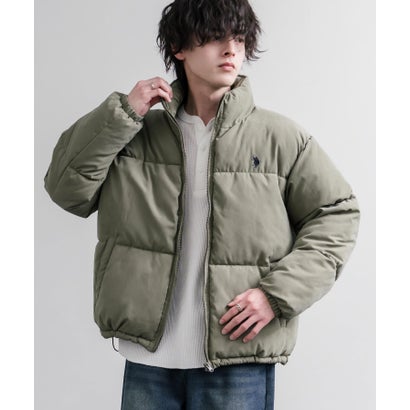 U.S. POLO ASSN. ブルゾン 中綿ジャケット ピーチスキン メンズ レディース アウター ショート丈 スタンドネック パファージャケット 16633 （25.L.ブラウン）｜詳細画像