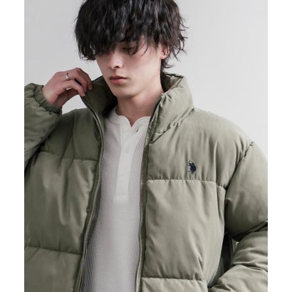 U.S. POLO ASSN. ブルゾン 中綿ジャケット ピーチスキン メンズ レディース アウター ショート丈 スタンドネック パファージャケット 16633 （25.L.ブラウン）｜詳細画像