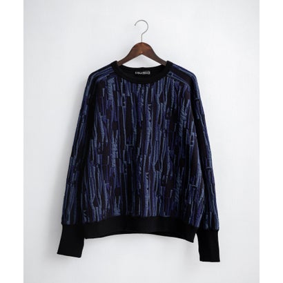 ロッキーモンロー Rocky Monroe スウェット ジャガードニット メンズ レディース クルーネック マルチカラー ストライプ 日本製  Upscape Audience AUD6740 16551 （マルチブラック）｜詳細画像