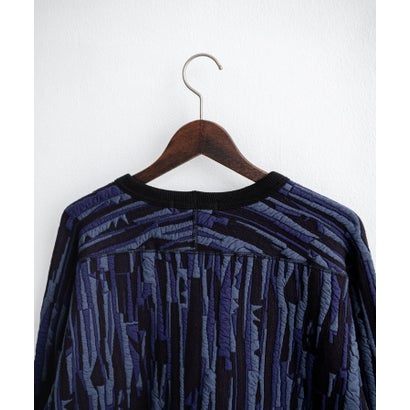 ロッキーモンロー Rocky Monroe スウェット ジャガードニット メンズ レディース クルーネック マルチカラー ストライプ 日本製  Upscape Audience AUD6740 16551 （マルチブラック）｜詳細画像