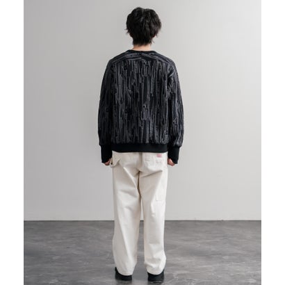 ロッキーモンロー Rocky Monroe スウェット ジャガードニット メンズ レディース クルーネック マルチカラー ストライプ 日本製  Upscape Audience AUD6740 16551 （マルチブラック）｜詳細画像