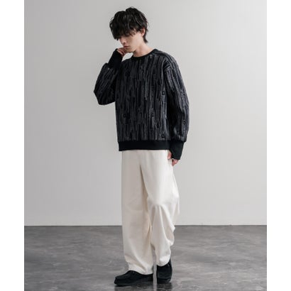 ロッキーモンロー Rocky Monroe スウェット ジャガードニット メンズ レディース クルーネック マルチカラー ストライプ 日本製  Upscape Audience AUD6740 16551 （マルチライトグレー）｜詳細画像