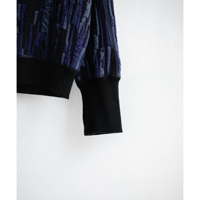 ロッキーモンロー Rocky Monroe スウェット ジャガードニット メンズ レディース クルーネック マルチカラー ストライプ 日本製  Upscape Audience AUD6740 16551 （マルチライトグレー）｜詳細画像