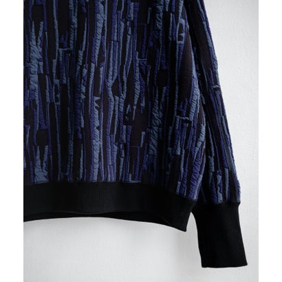 ロッキーモンロー Rocky Monroe スウェット ジャガードニット メンズ レディース クルーネック マルチカラー ストライプ 日本製  Upscape Audience AUD6740 16551 （マルチオフアイボリー）｜詳細画像