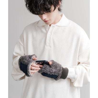 ボア手袋 ハンドウォーマー グローブ メンズ レディース 防寒 スマホ フィンガーレス 寒さ対策 デミグラブ KRIFF MAYER Z2627839 16648 （15.グレー）｜詳細画像