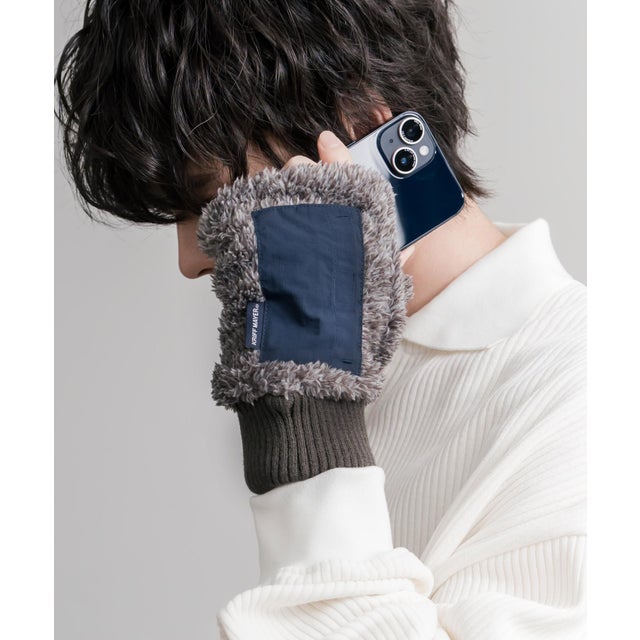 ボア手袋 ハンドウォーマー グローブ メンズ レディース 防寒 スマホ フィンガーレス 寒さ対策 デミグラブ KRIFF MAYER Z2627839 16648 （15.グレー）