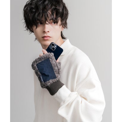 ボア手袋 ハンドウォーマー グローブ メンズ レディース 防寒 スマホ フィンガーレス 寒さ対策 デミグラブ KRIFF MAYER Z2627839 16648 （90.マルチ）｜詳細画像
