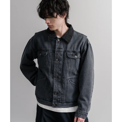 ロッキーモンロー Rocky Monroe デニムジャケット コーデュロイ メンズ Gジャン アウター 裏フリース 11オンス オーバーサイズ KRIFF MAYER クリフメイヤー 2625150 16647 （79.ネイビー）｜詳細画像