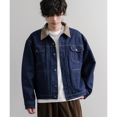 ロッキーモンロー Rocky Monroe デニムジャケット コーデュロイ メンズ Gジャン アウター 裏フリース 11オンス オーバーサイズ KRIFF MAYER クリフメイヤー 2625150 16647 （1669.ブルーストライプ）｜詳細画像