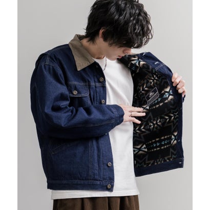 ロッキーモンロー Rocky Monroe デニムジャケット コーデュロイ メンズ Gジャン アウター 裏フリース 11オンス オーバーサイズ KRIFF MAYER クリフメイヤー 2625150 16647 （1669.ブルーストライプ）｜詳細画像