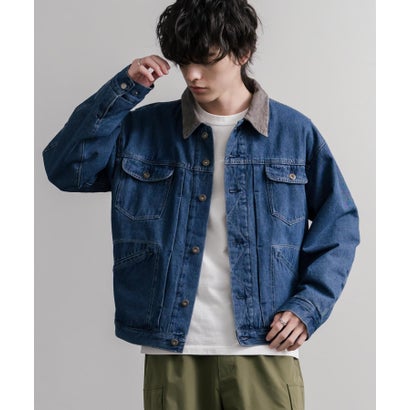 ロッキーモンロー Rocky Monroe デニムジャケット コーデュロイ メンズ Gジャン アウター 裏フリース 11オンス オーバーサイズ KRIFF MAYER クリフメイヤー 2625150 16647 （1669.ブルーストライプ）｜詳細画像